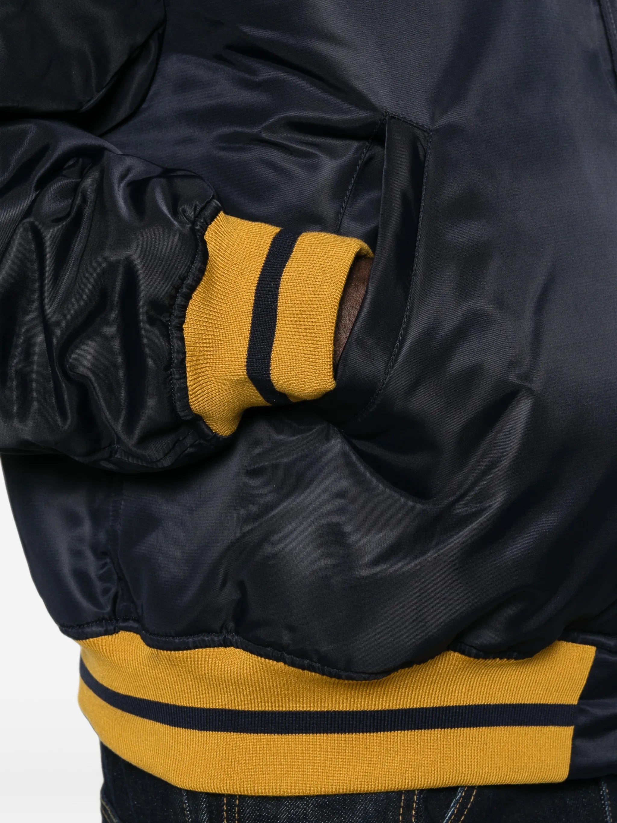 Rhude Rhude Logo-patch Striped-trim Jacket, view 2