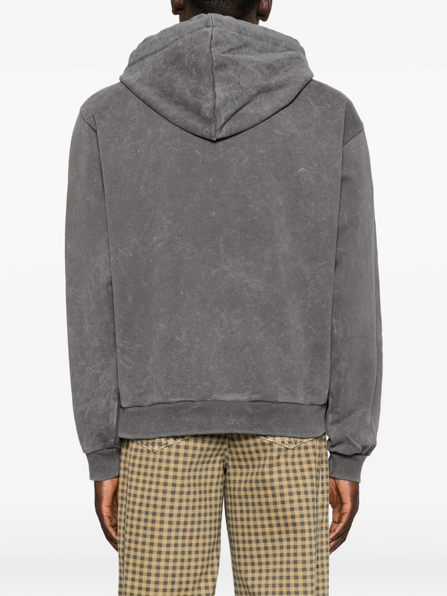Gcds Gcds Stud-embellished Washed-effect Hoodie, view 3