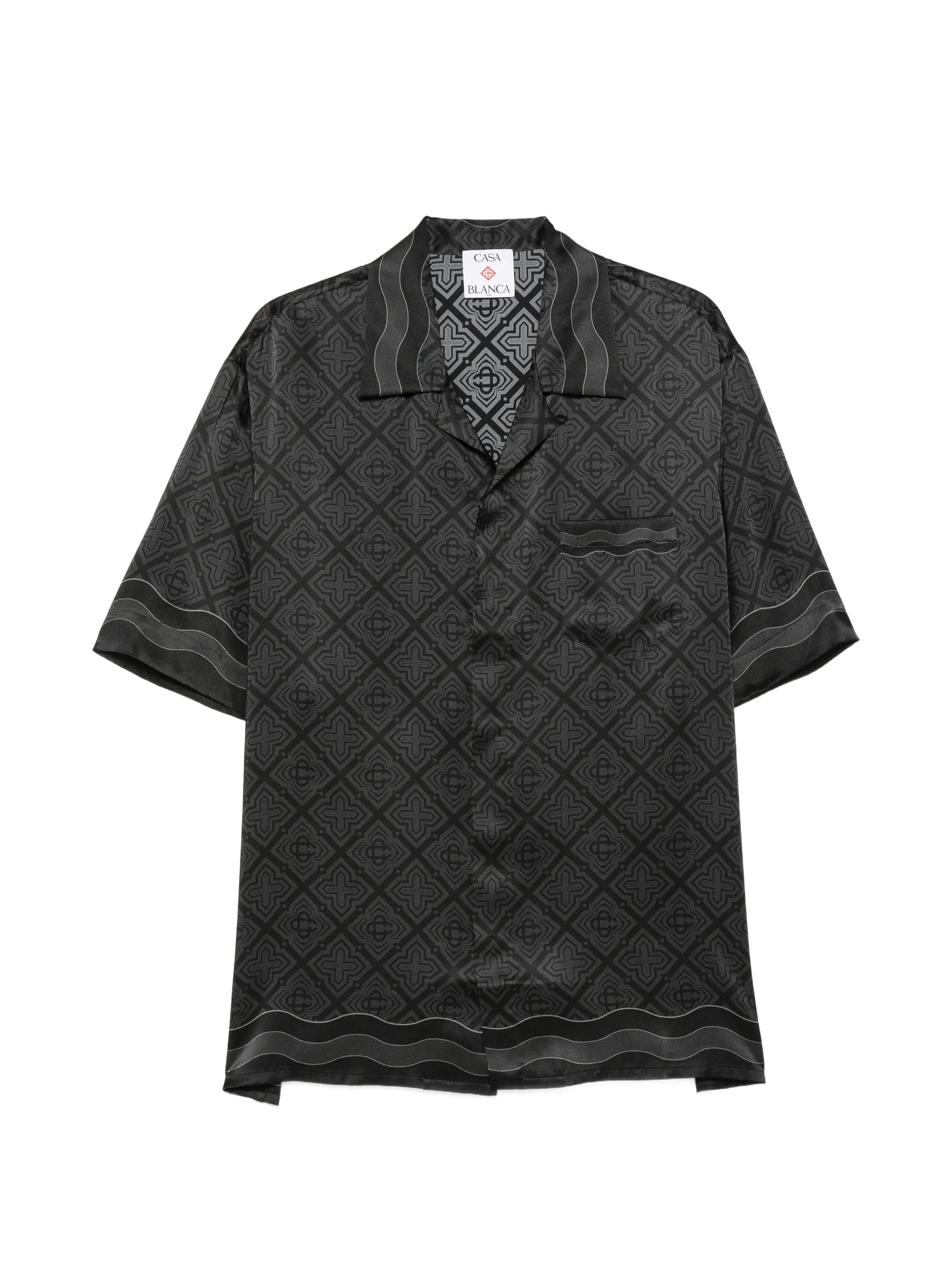 Casablanca Casablanca Radiating Monogram Silk Shirt