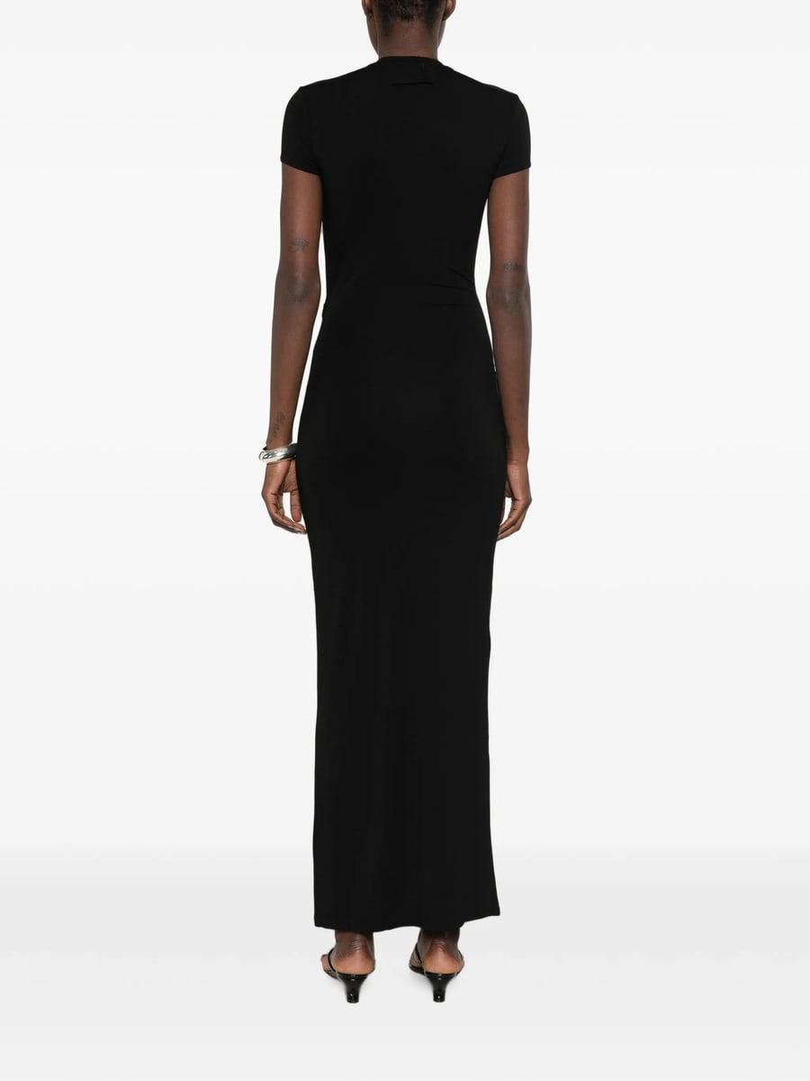 Jean Paul Gaultier Jean Paul Gaultier Logo-patch Gathered Maxi Dress, view 3