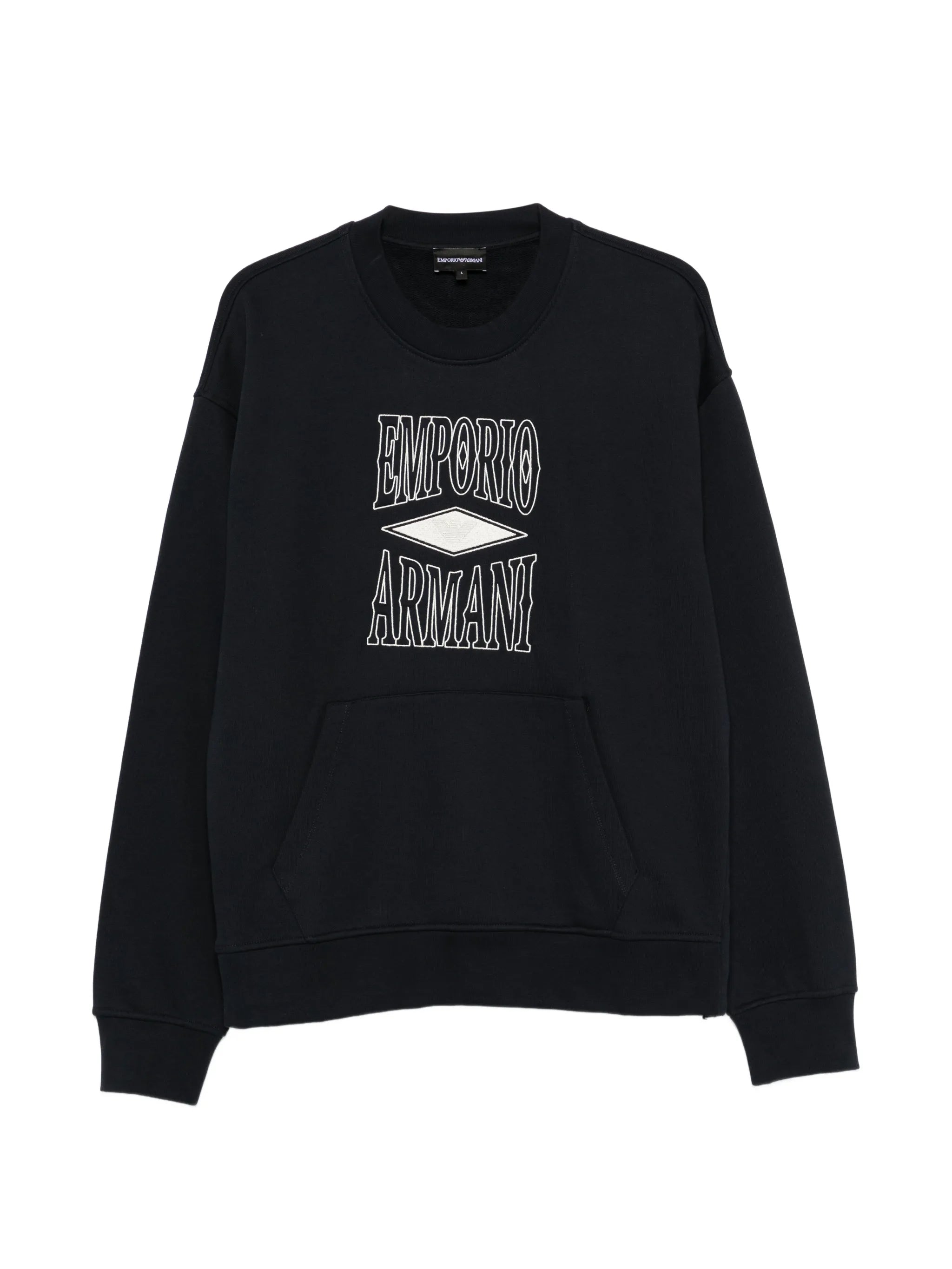 Emporio Armani Emporio Armani Logo-embroidered Zip-slit Sweater