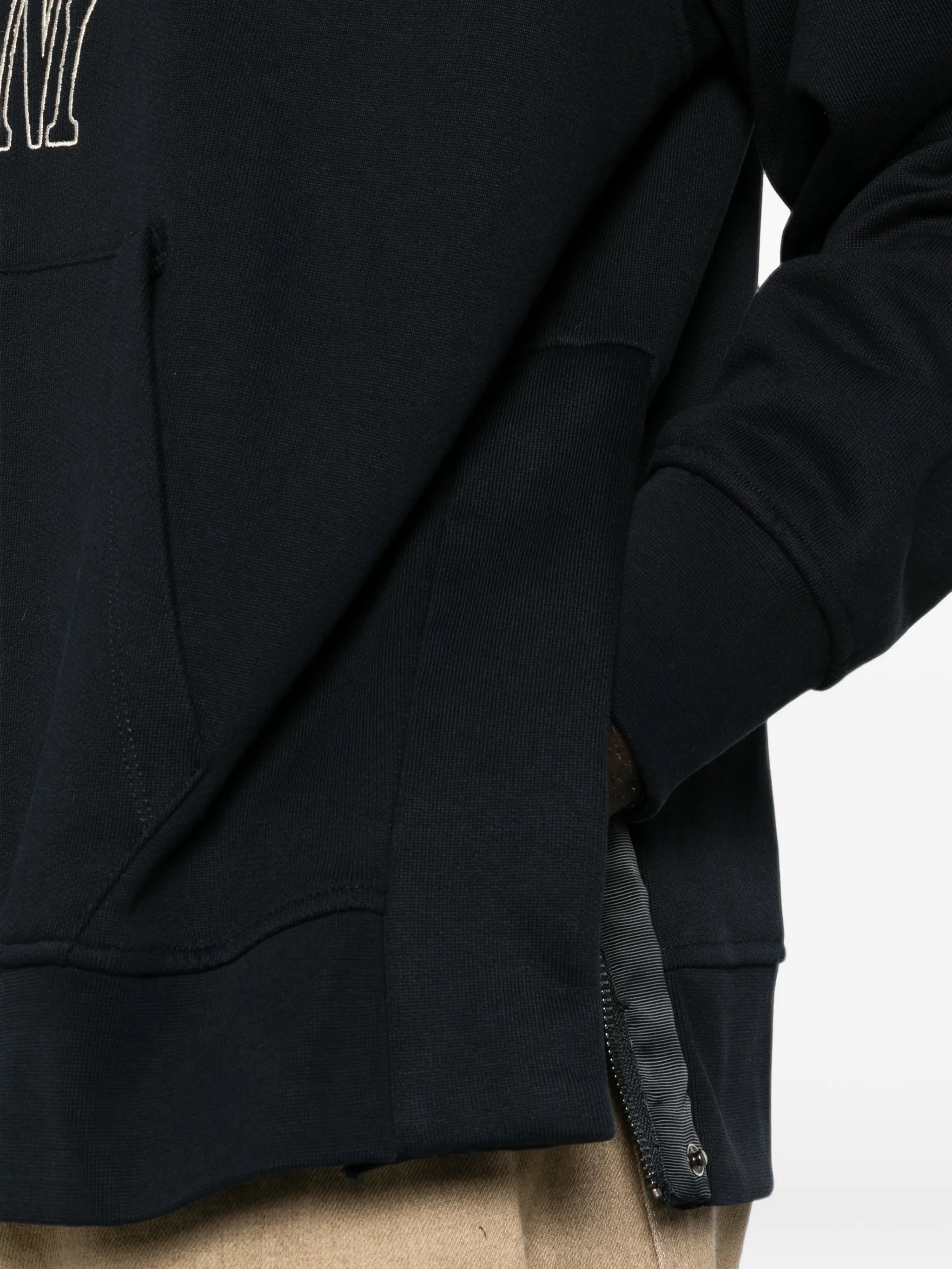 Emporio Armani Emporio Armani Logo-embroidered Zip-slit Sweater, view 2