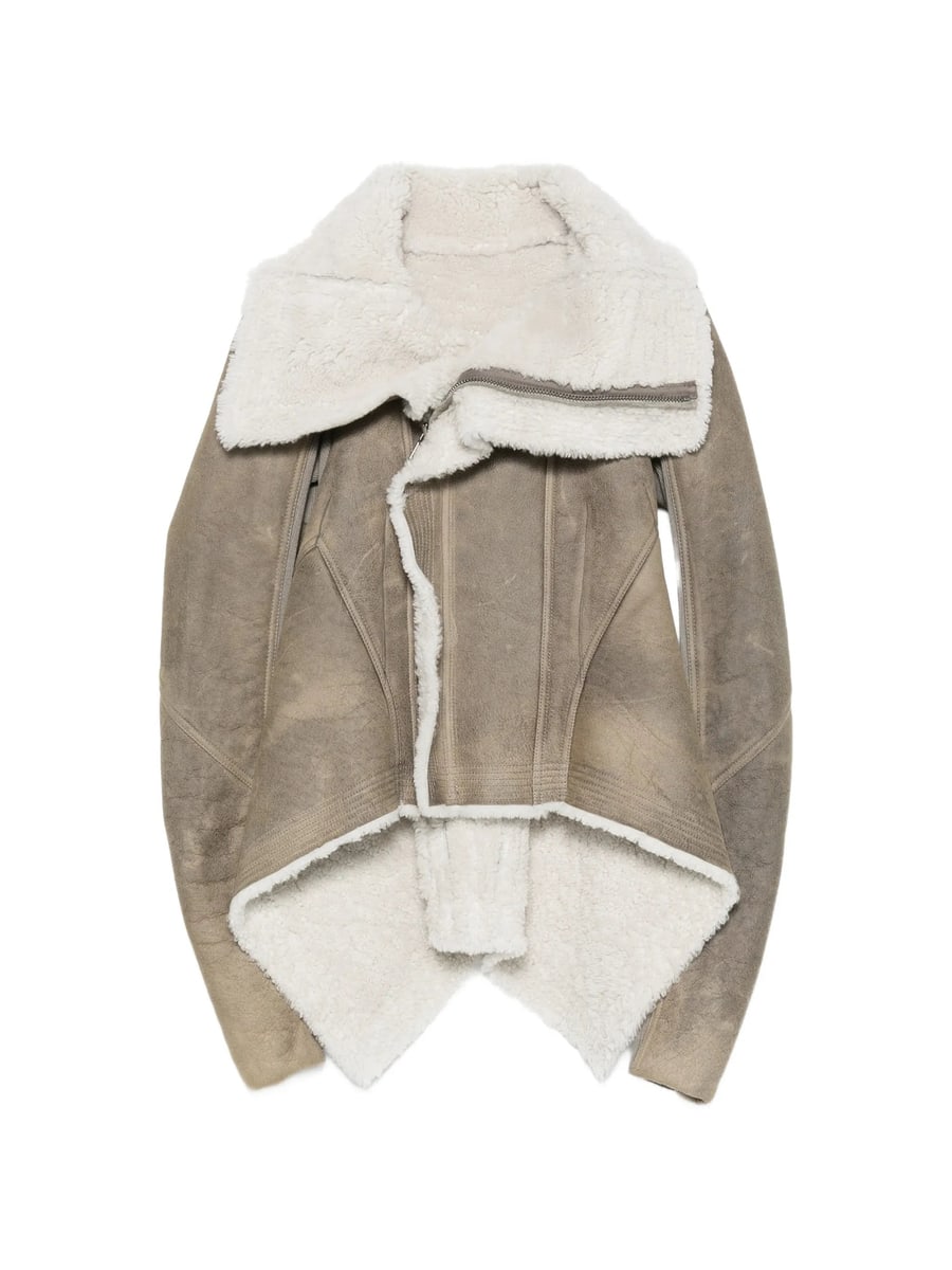 Rick Owens Rick Owens Shearling-lined Asymmetric Jacket