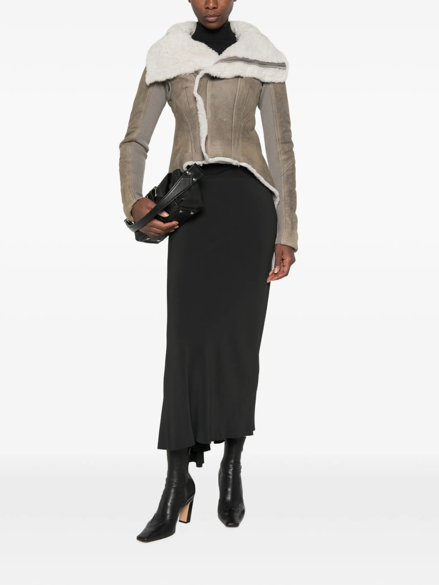Rick Owens Rick Owens Shearling-lined Asymmetric Jacket, view 4
