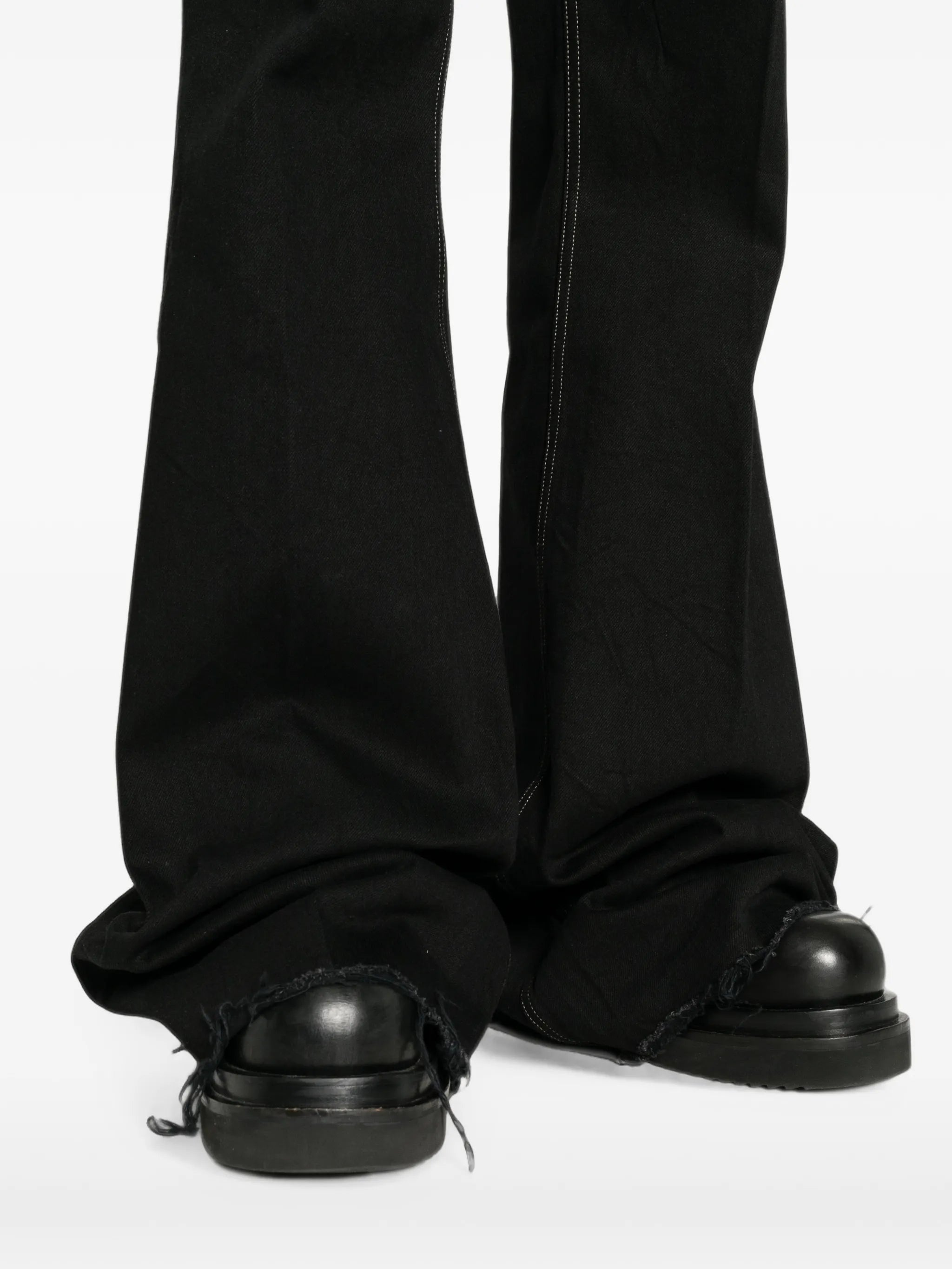 Rick Owens Rick Owens Bloan Contrast-stitch Raw-hem Bootcut Jeans, view 2