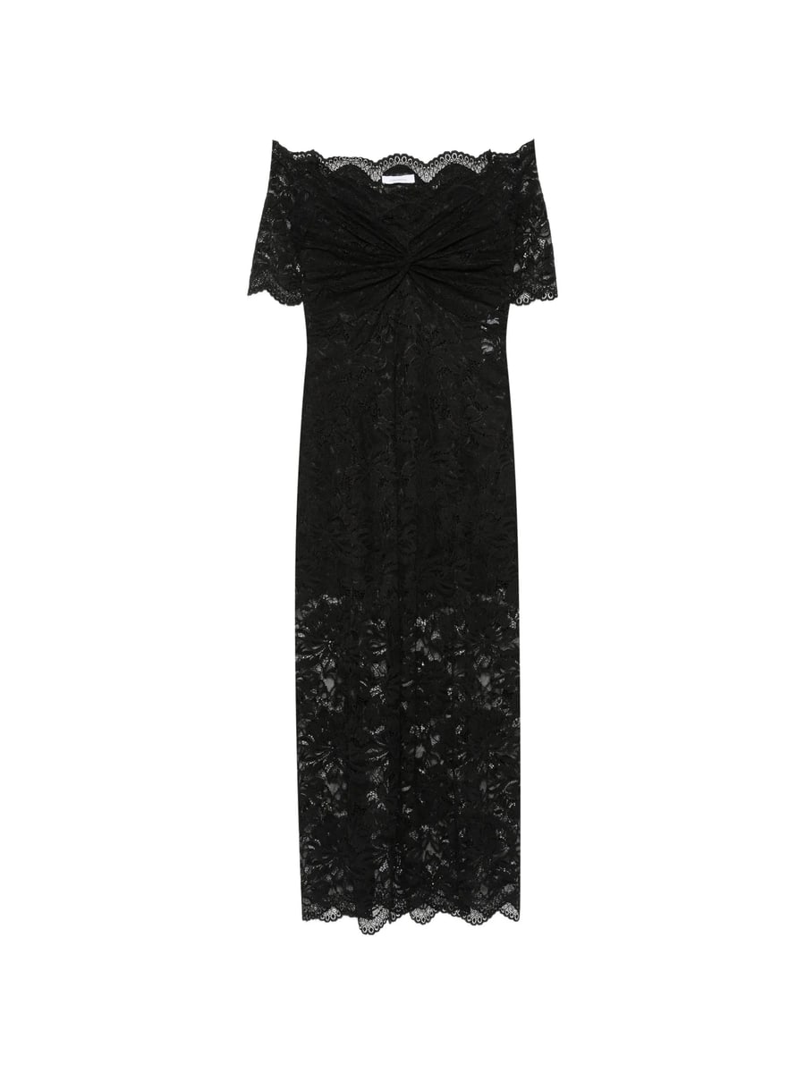 Rabanne Rabanne Off-the-shoulder Lace Maxi Dress