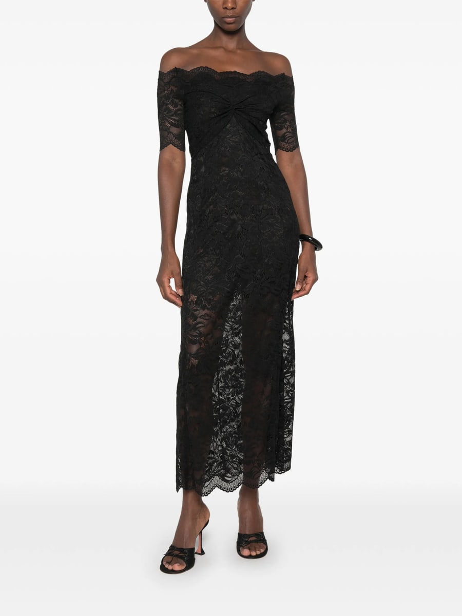 Rabanne Rabanne Off-the-shoulder Lace Maxi Dress, view 4