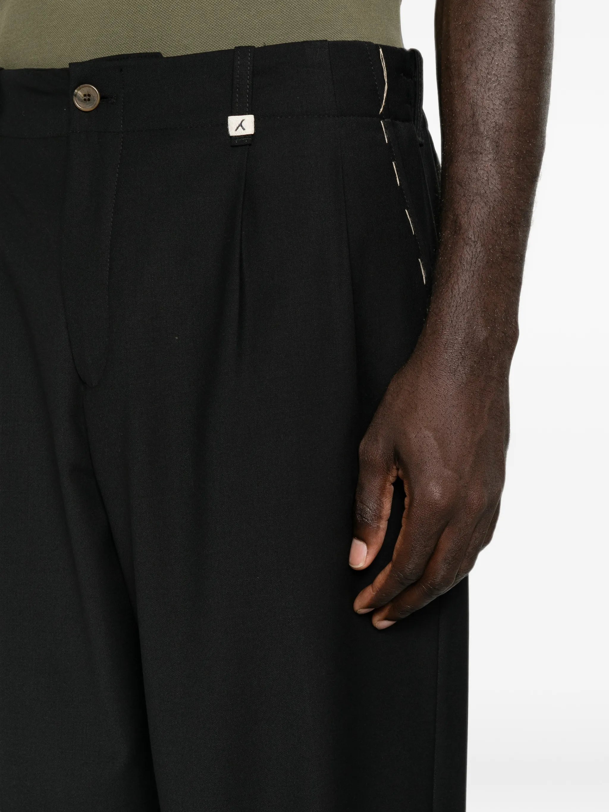 Myths Myths Pleated-front Straight-leg Trousers, view 2