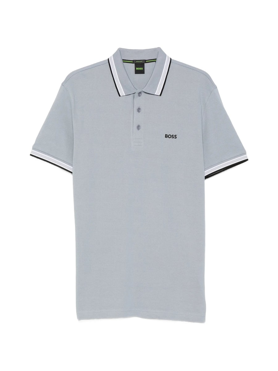 Boss Boss Paddy Logo-embroidered Tipped Polo Shirt