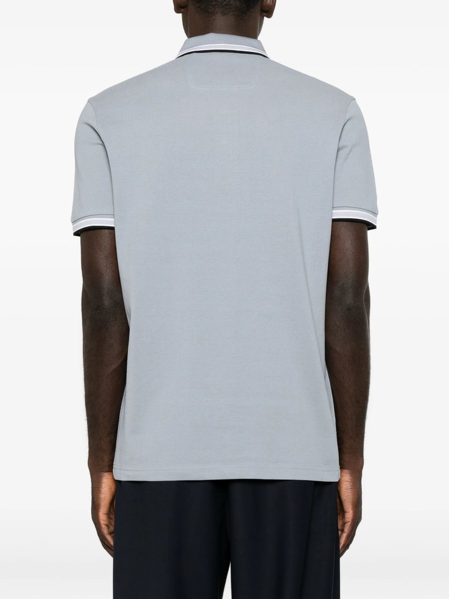 Boss Boss Paddy Logo-embroidered Tipped Polo Shirt, view 3