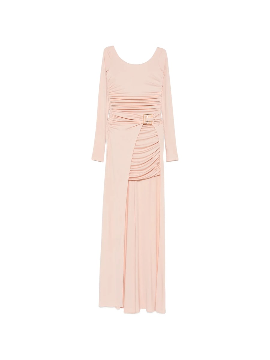 Elisabetta Franchi Elisabetta Franchi Ruched Logo-buckle Gown