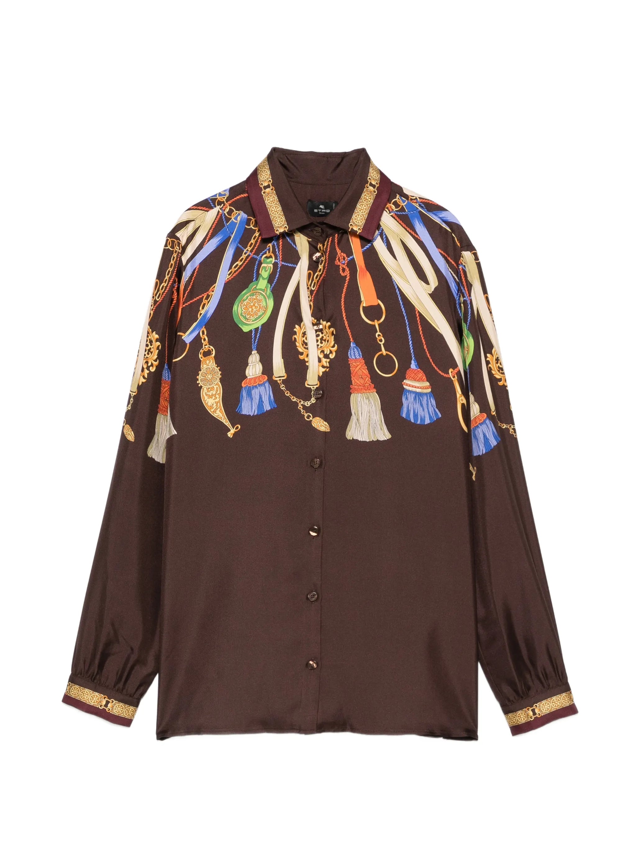 Etro Etro Tassel-print Silk Shirt
