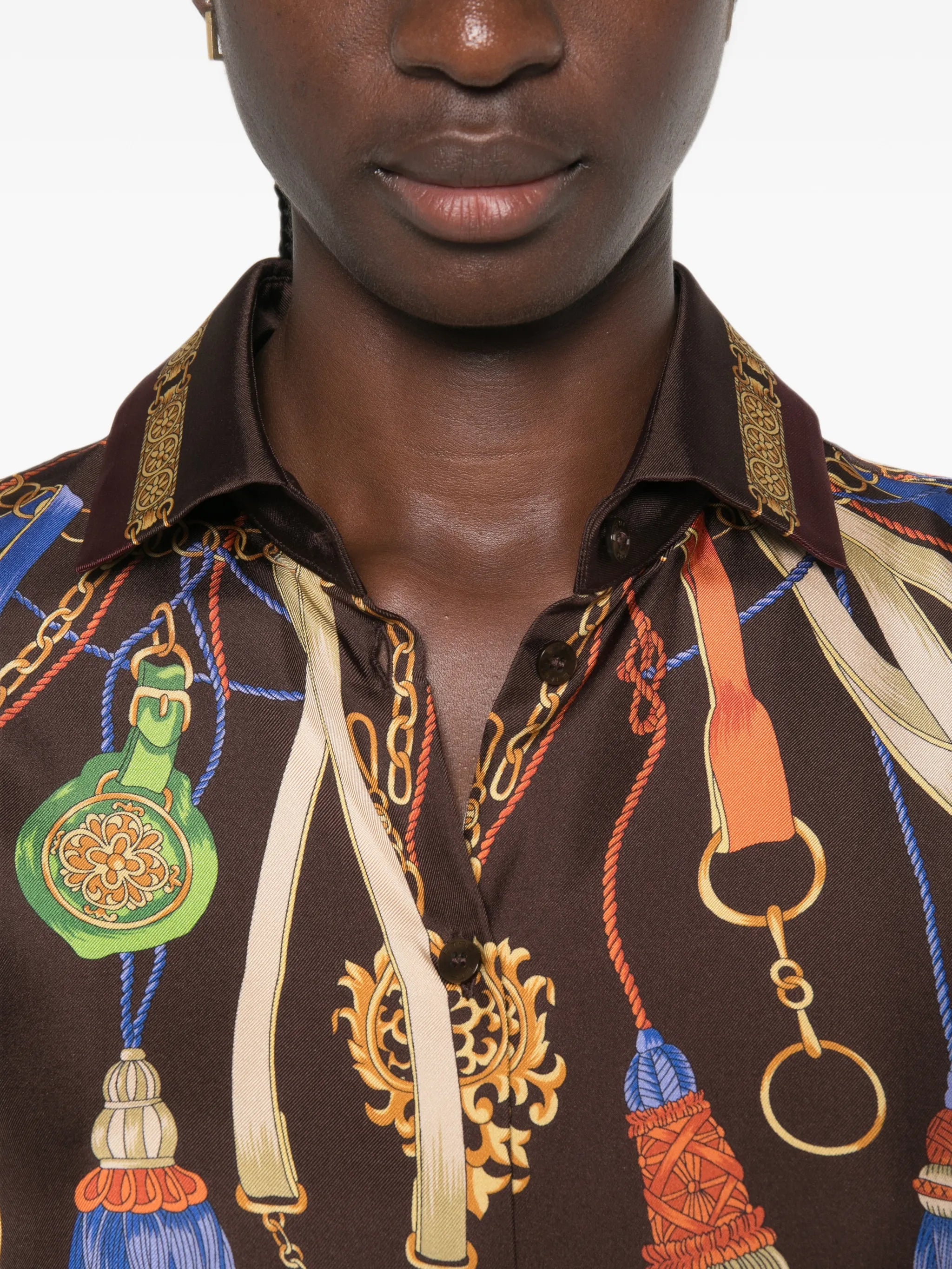 Etro Etro Tassel-print Silk Shirt, view 2