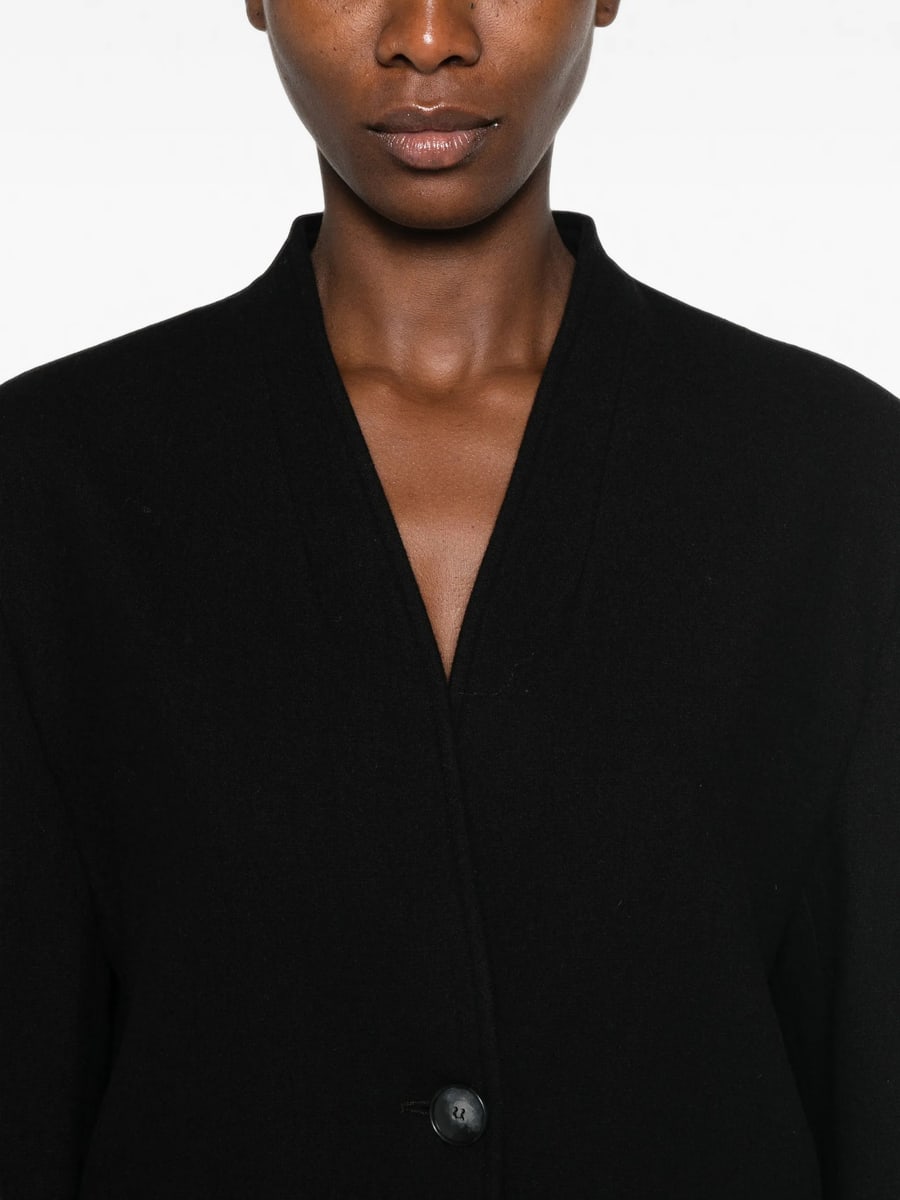 Le Sully Studio Le Sully Studio Single-breasted Collarless Coat, view 2