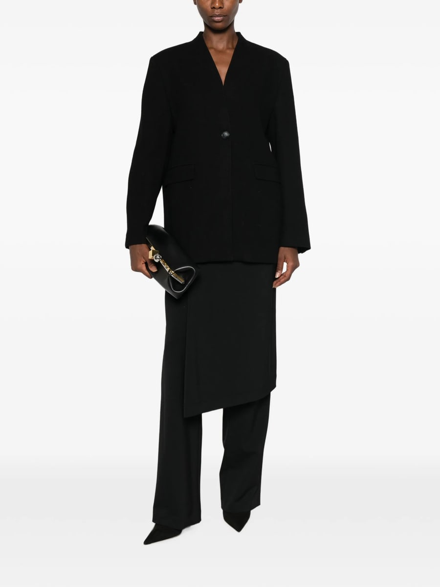 Le Sully Studio Le Sully Studio Single-breasted Collarless Coat, view 3
