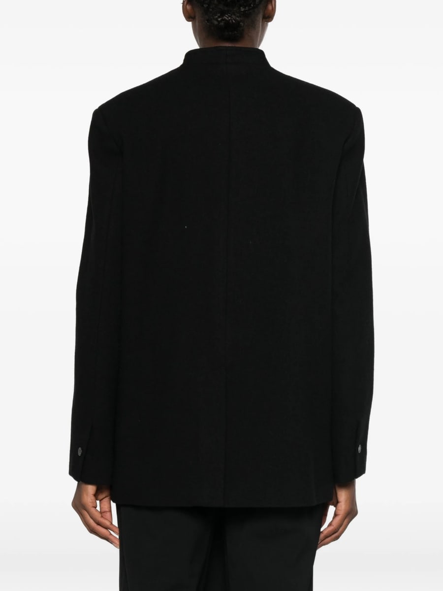 Le Sully Studio Le Sully Studio Single-breasted Collarless Coat, view 4