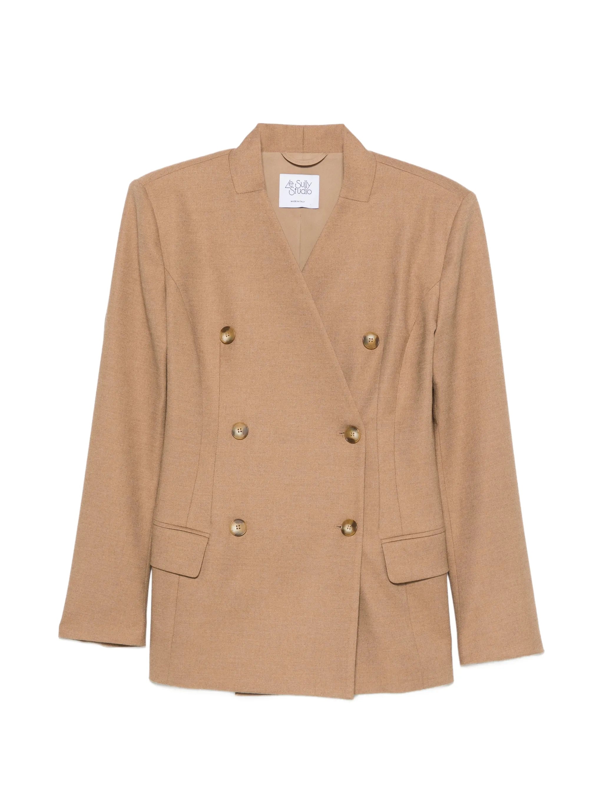Le Sully Studio Le Sully Studio Double-breasted Padded-shoulder Blazer
