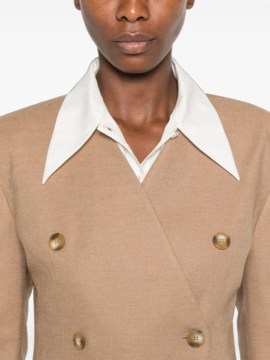 Le Sully Studio Le Sully Studio Double-breasted Padded-shoulder Blazer, view 2