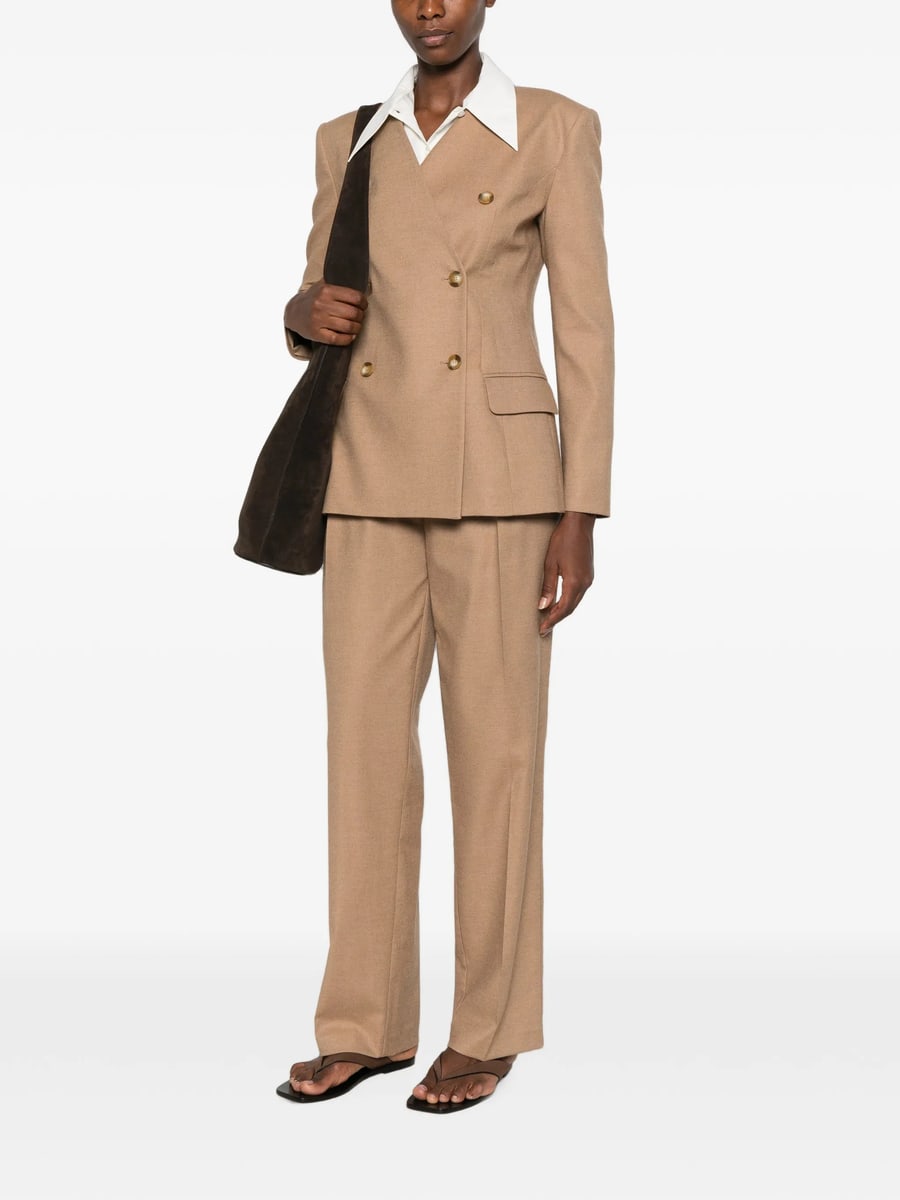 Le Sully Studio Le Sully Studio Double-breasted Padded-shoulder Blazer, view 4