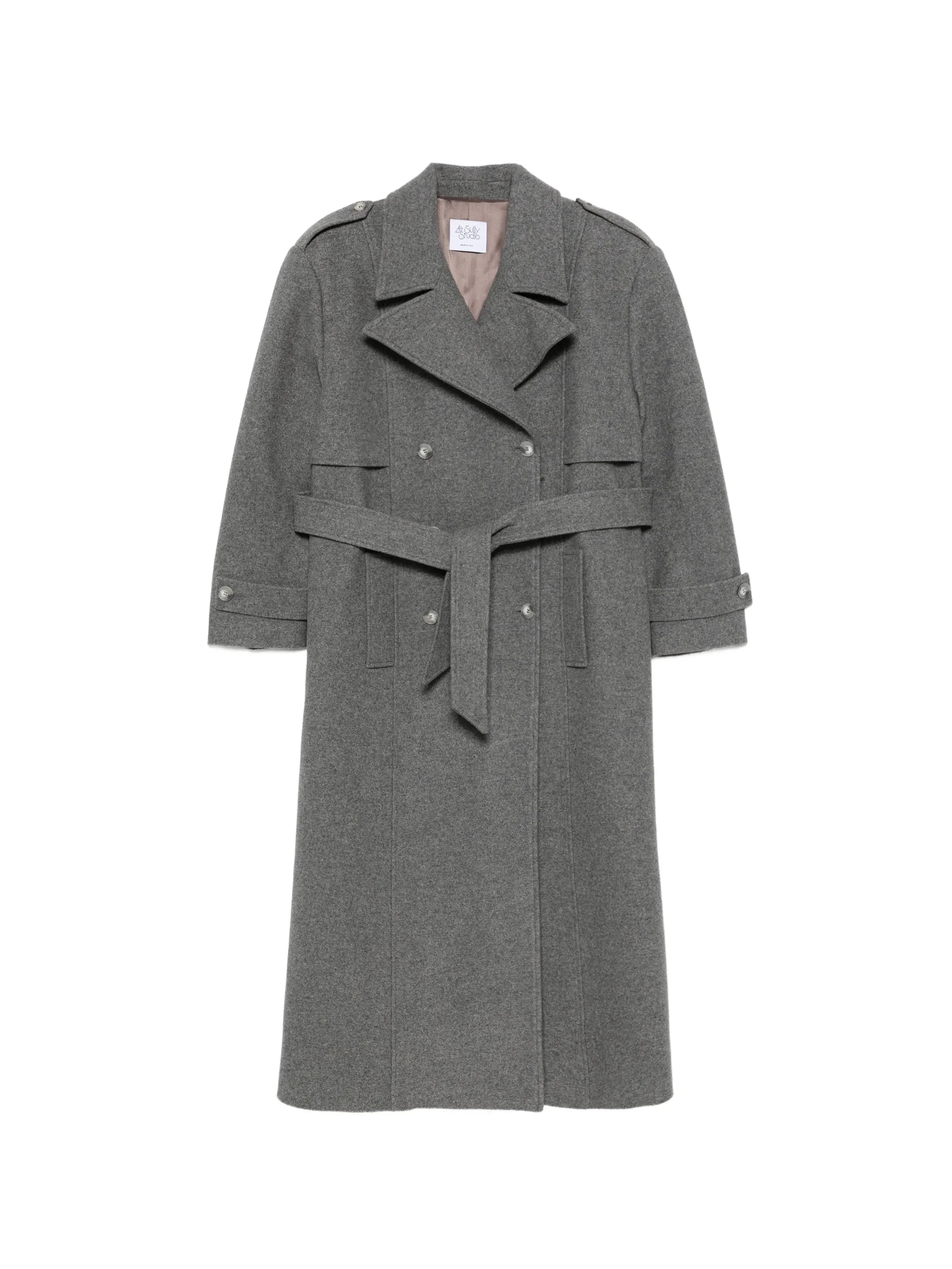 Le Sully Studio Le Sully Studio Double-breasted Belted Coat