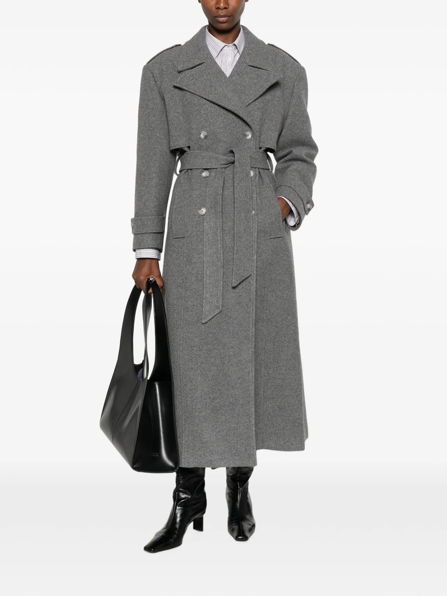 Le Sully Studio Le Sully Studio Double-breasted Belted Coat, view 3