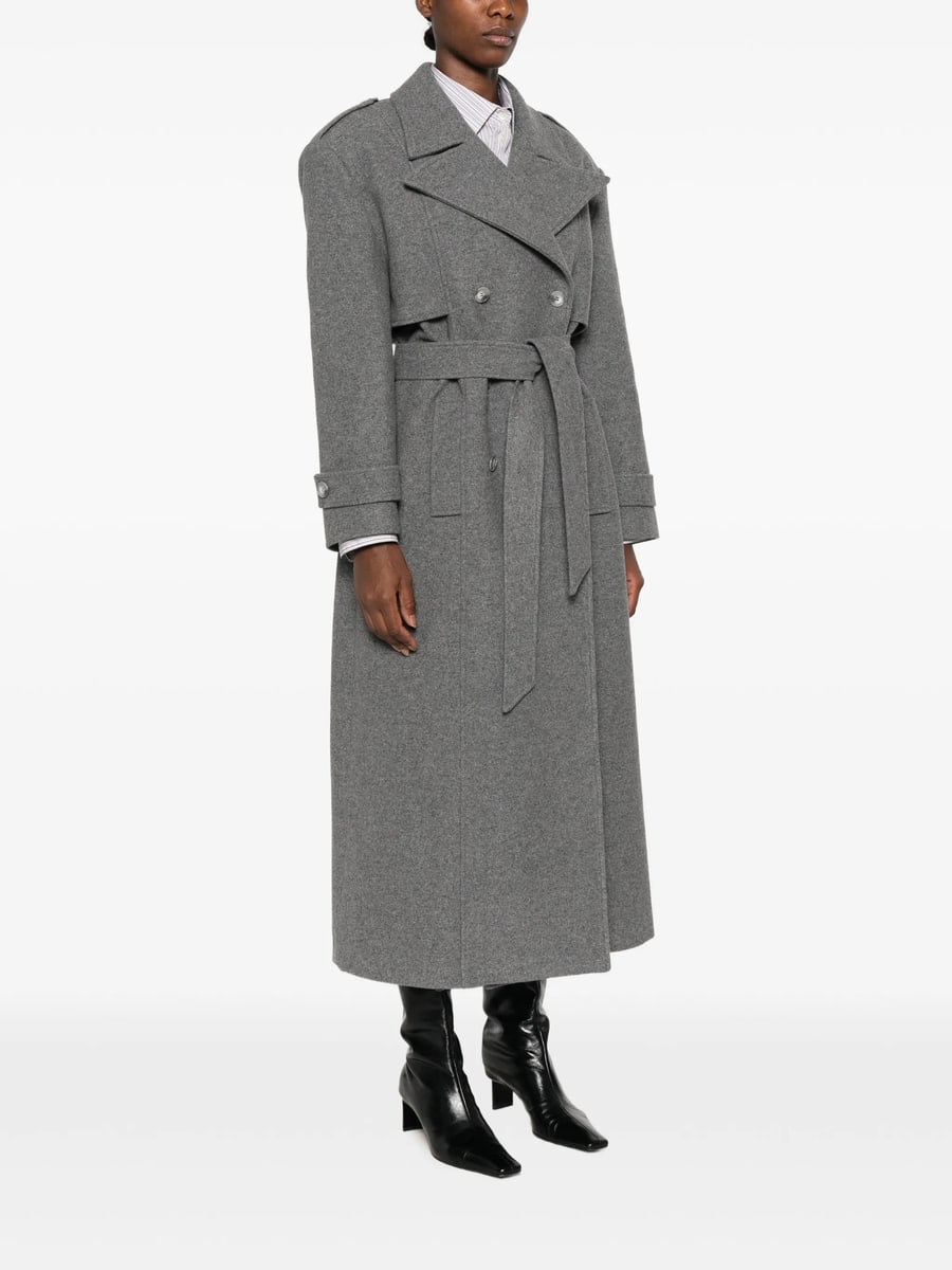 Le Sully Studio Le Sully Studio Double-breasted Belted Coat, view 4