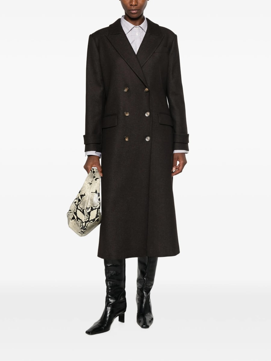 Le Sully Studio Le Sully Studio Double-breasted Peak-lapel Coat, view 3