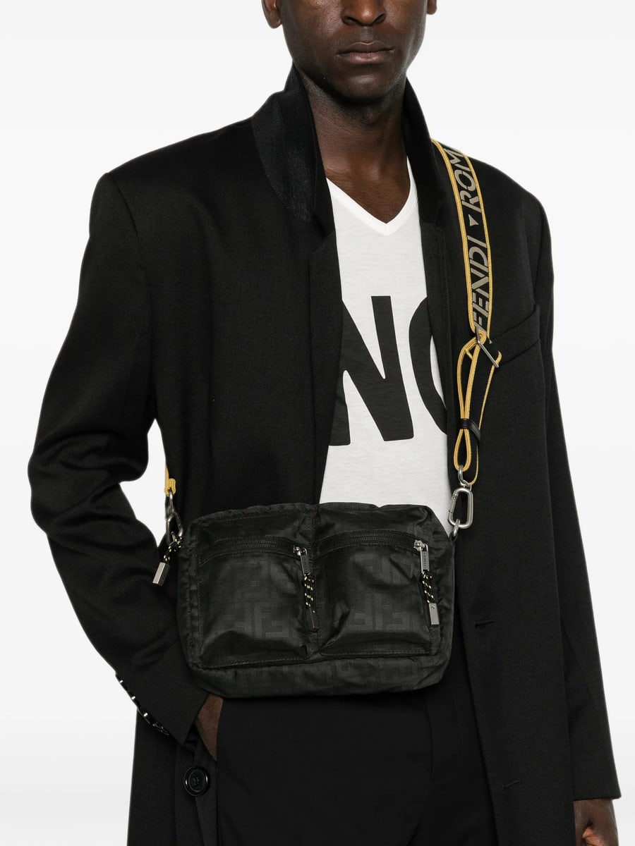 Fendi Fendi FF Logo-jacquard Shoulder Bag, view 3