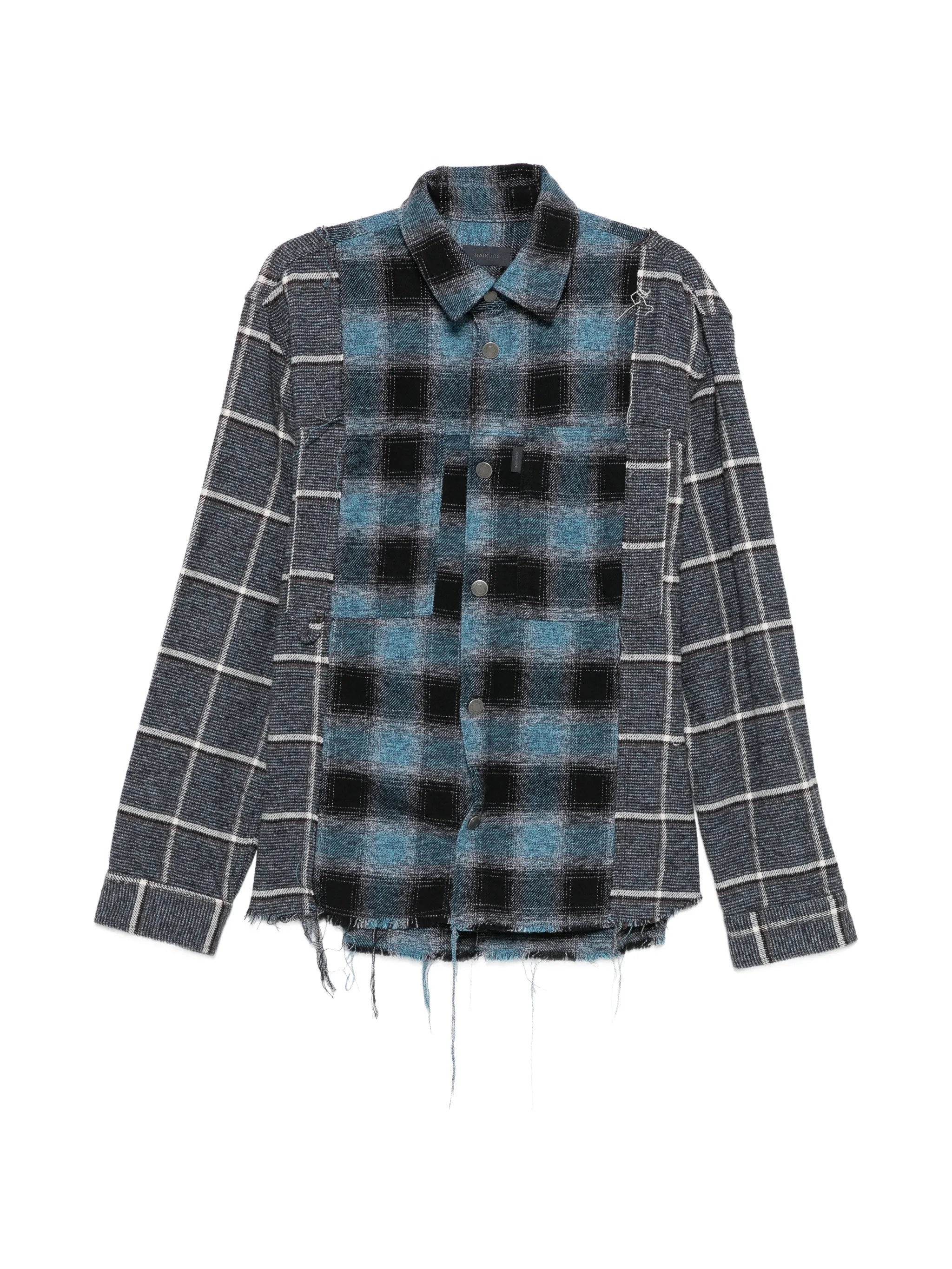 Haikure Haikure Check-pattern Frayed Shirt