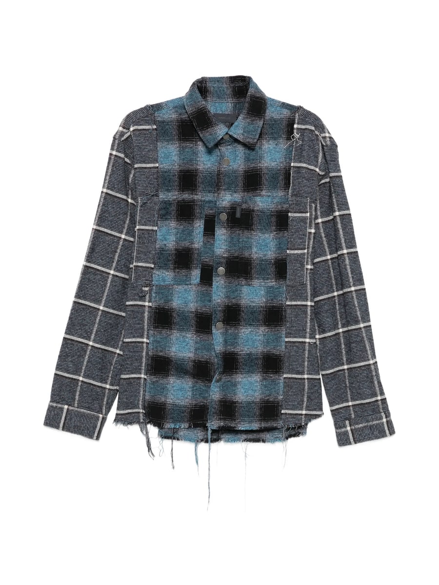 Haikure Haikure Check-pattern Frayed Shirt