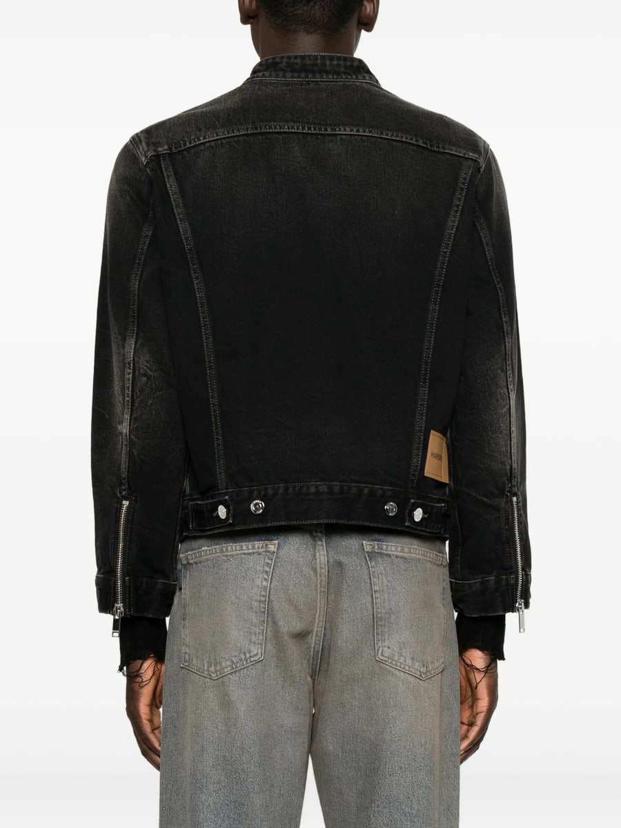 Haikure Haikure Zip-up Denim Jacket, view 3