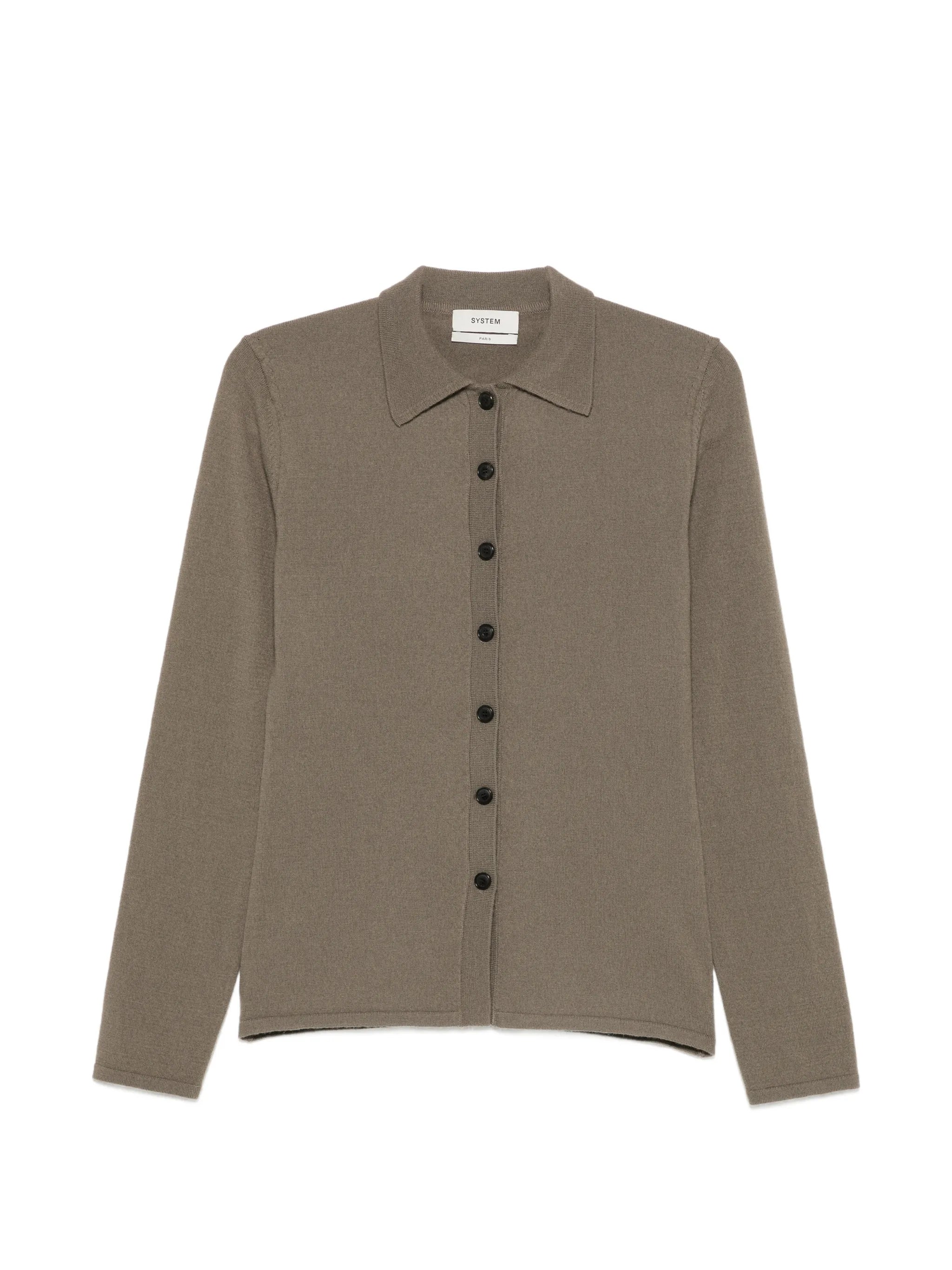 System System Scarf-detail Button-up Cardigan