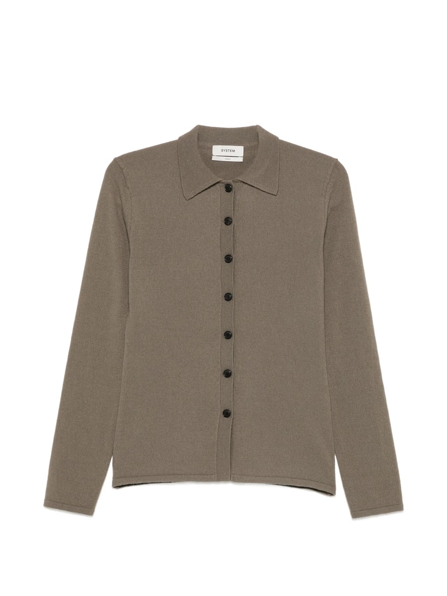 System System Scarf-detail Button-up Cardigan