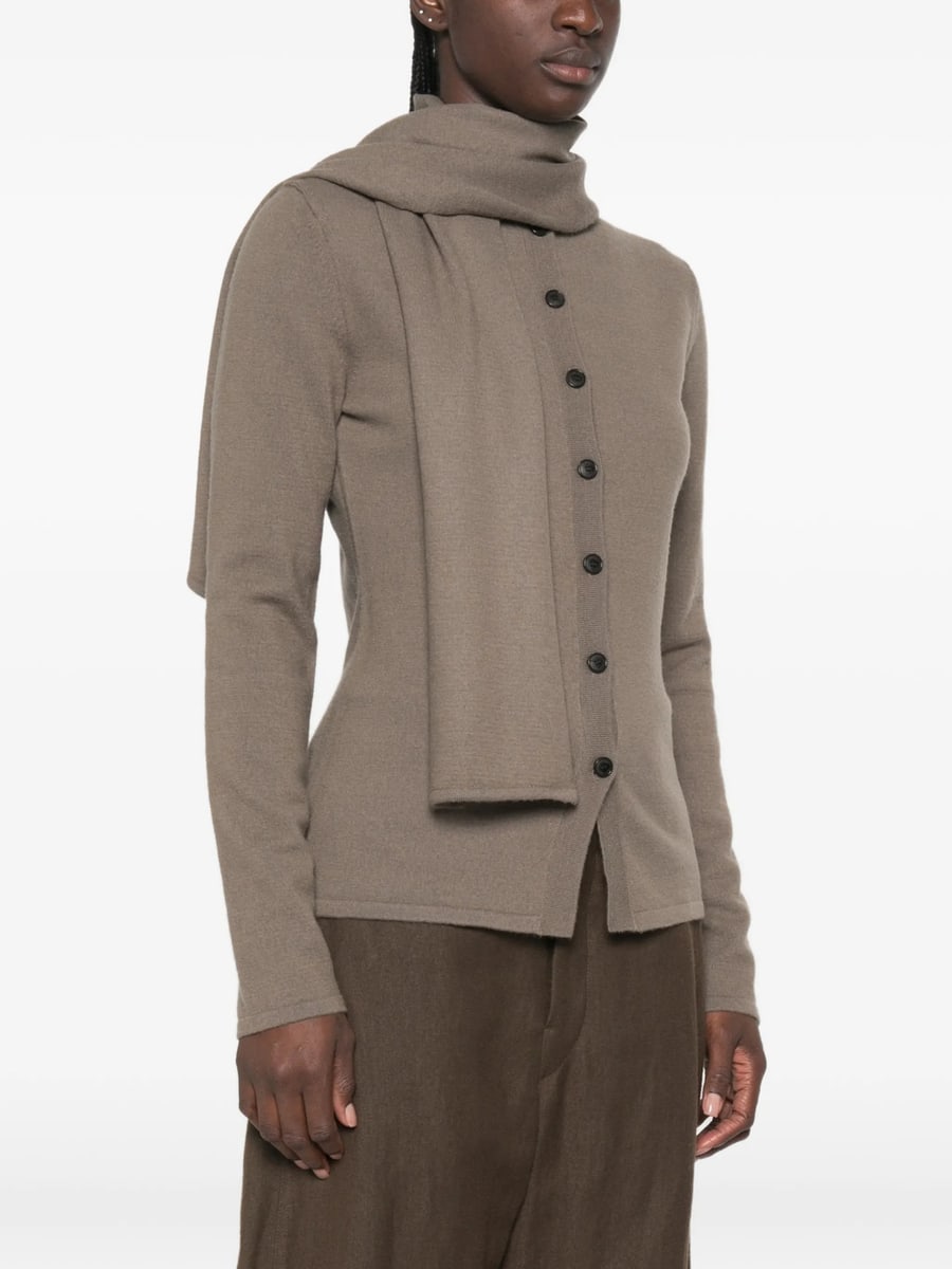 System System Scarf-detail Button-up Cardigan, view 2