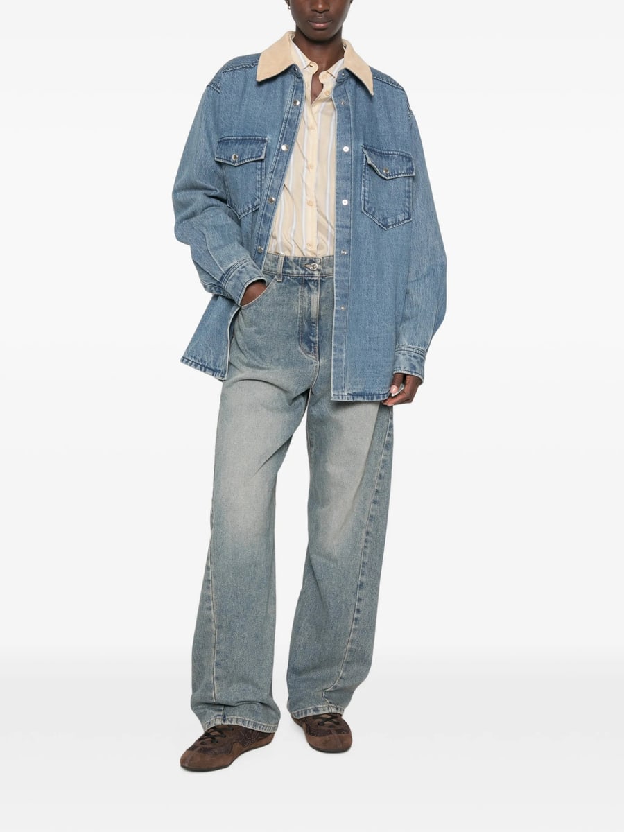 System System Faded-effect Wide-leg Jeans, view 5