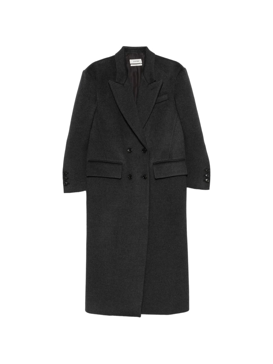 System System Double-breasted Peak-lapel Coat