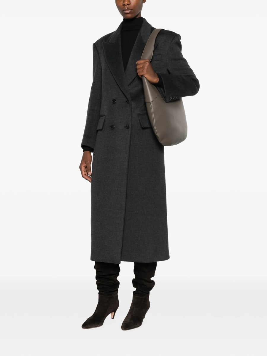 System System Double-breasted Peak-lapel Coat, view 3