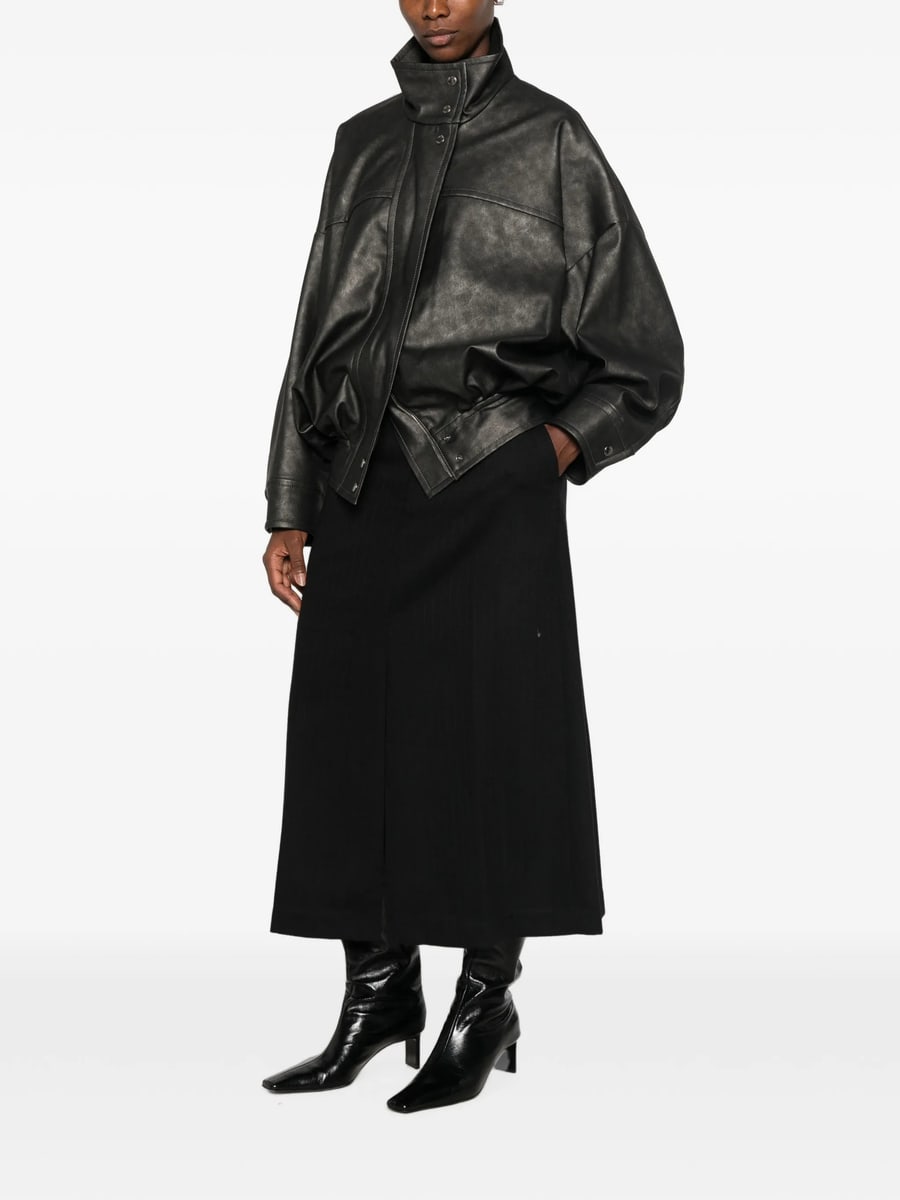 System System Panelled High-neck Biker Jacket, view 2