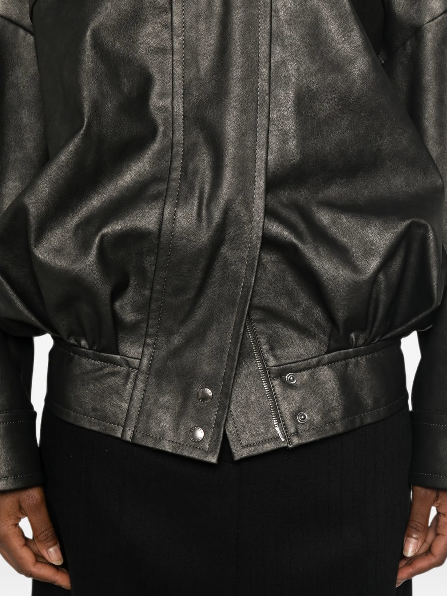 System System Panelled High-neck Biker Jacket, view 5