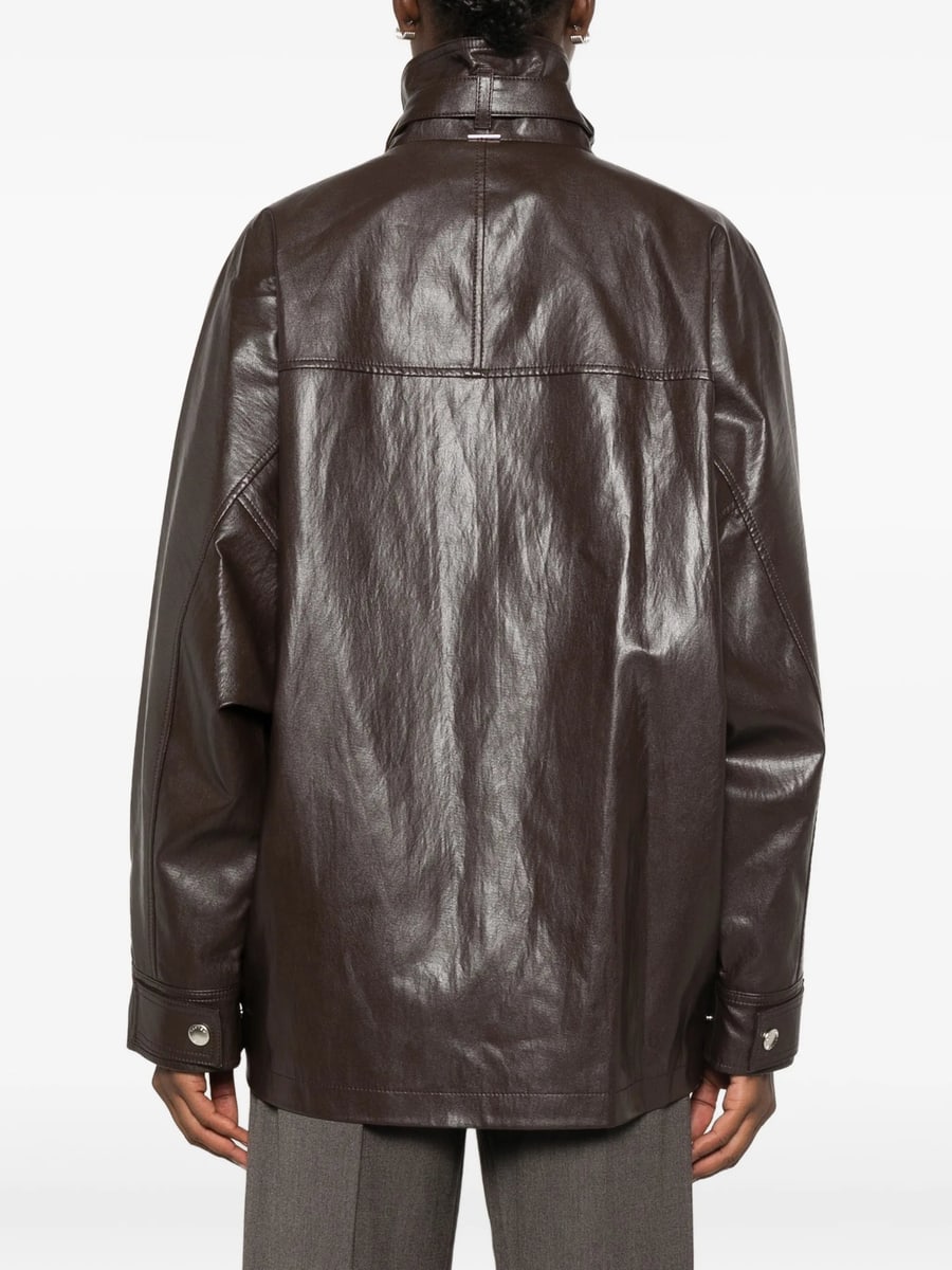System System High-neck Zip-up Biker Jacket, view 2