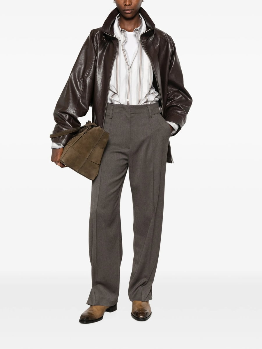 System System High-neck Zip-up Biker Jacket, view 4