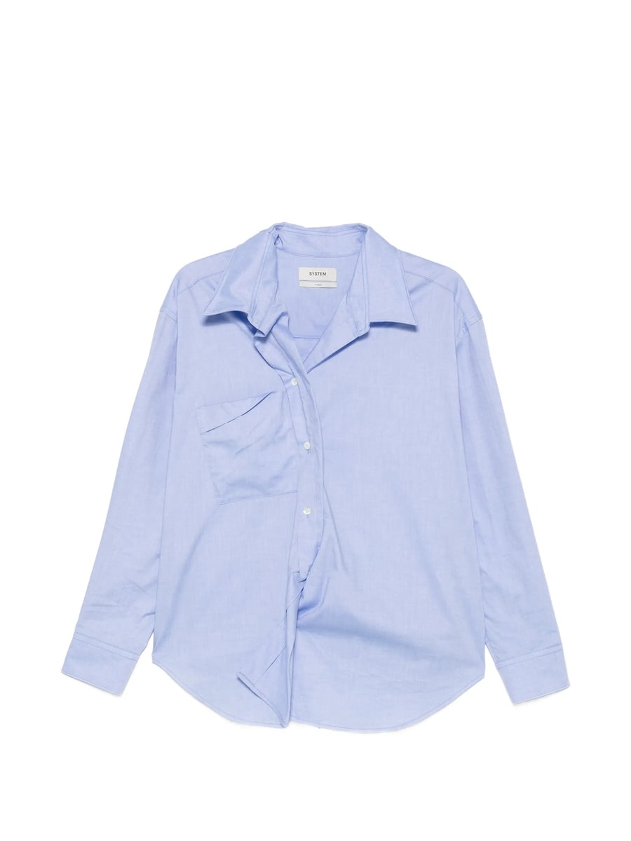 System System Asymmetric-front Chest-pocket Shirt