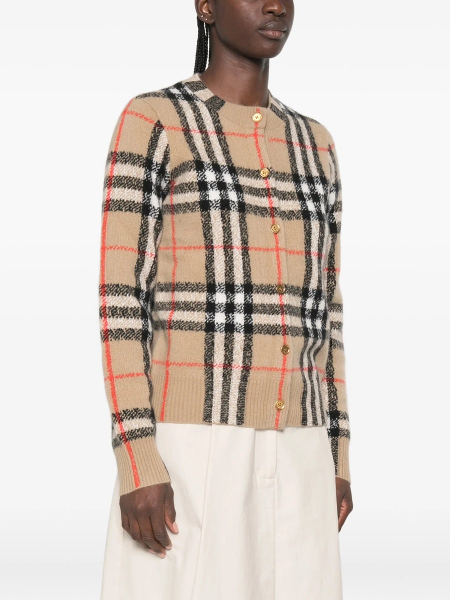 Burberry Burberry Check-pattern Button-up Cardigan, view 4
