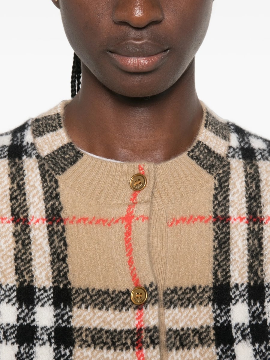 Burberry Burberry Check-pattern Button-up Cardigan, view 5