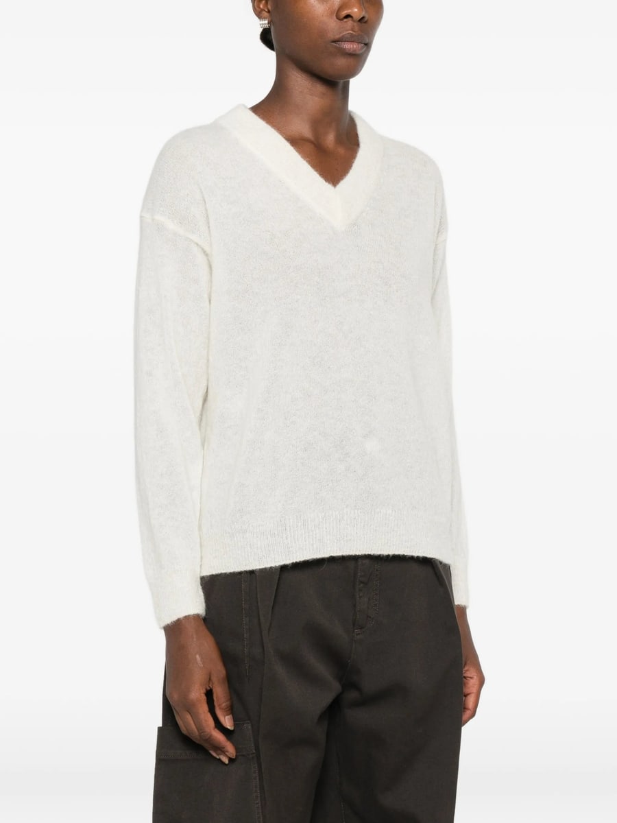 Panicale Panicale V-neck Drop-shoulder Sweater, view 4