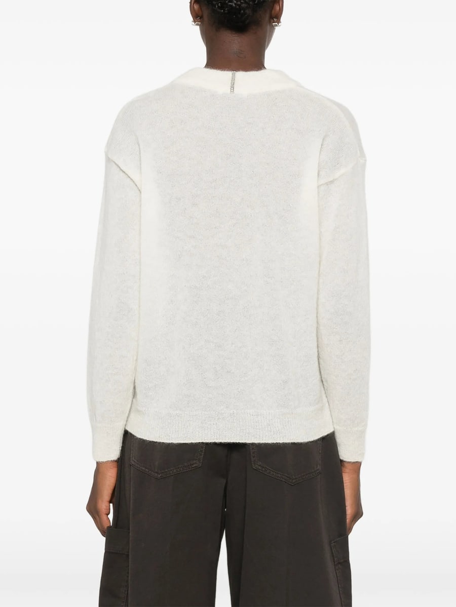 Panicale Panicale V-neck Drop-shoulder Sweater, view 5
