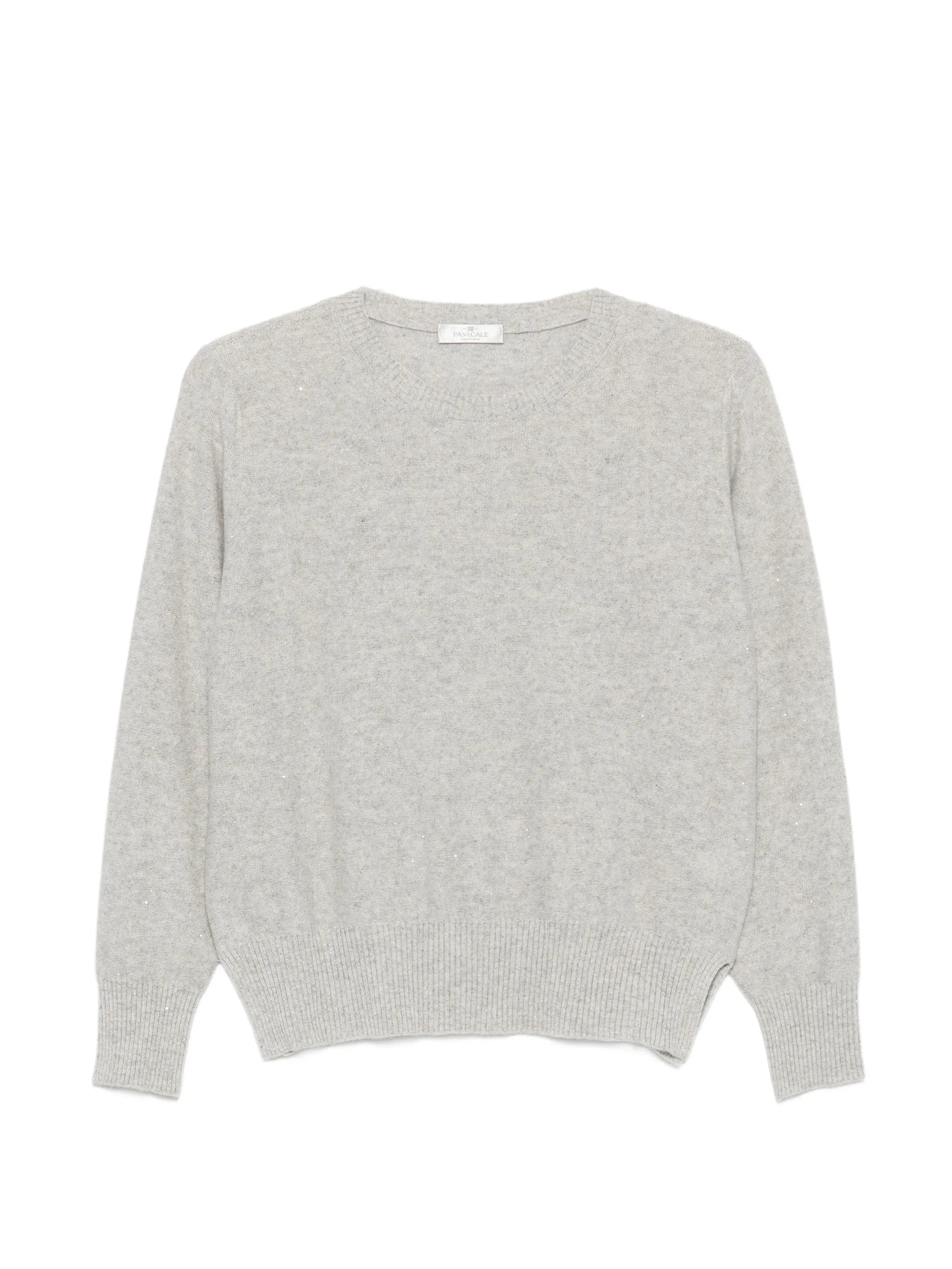 Panicale Panicale Sequin-embellished Side-slit Sweater