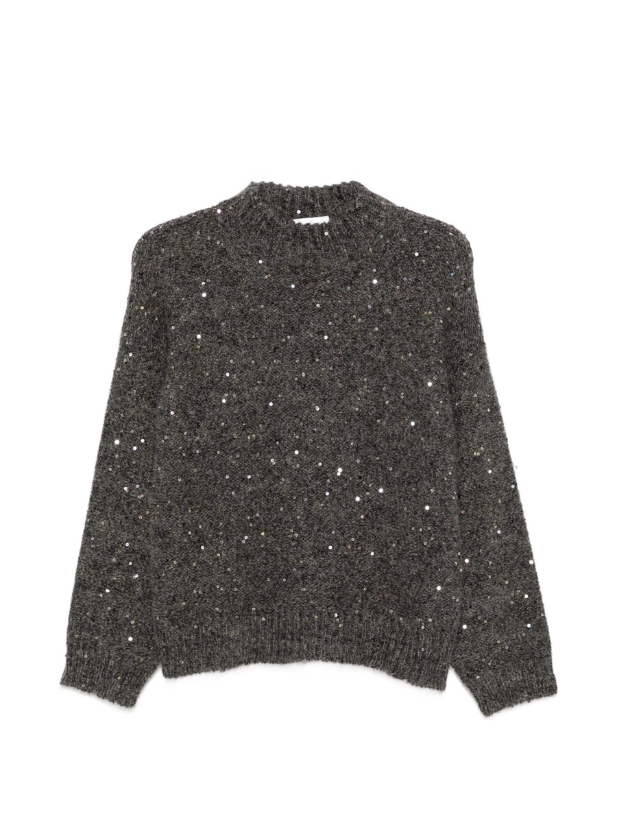 Panicale Panicale Sequin-embellished High-neck Sweater