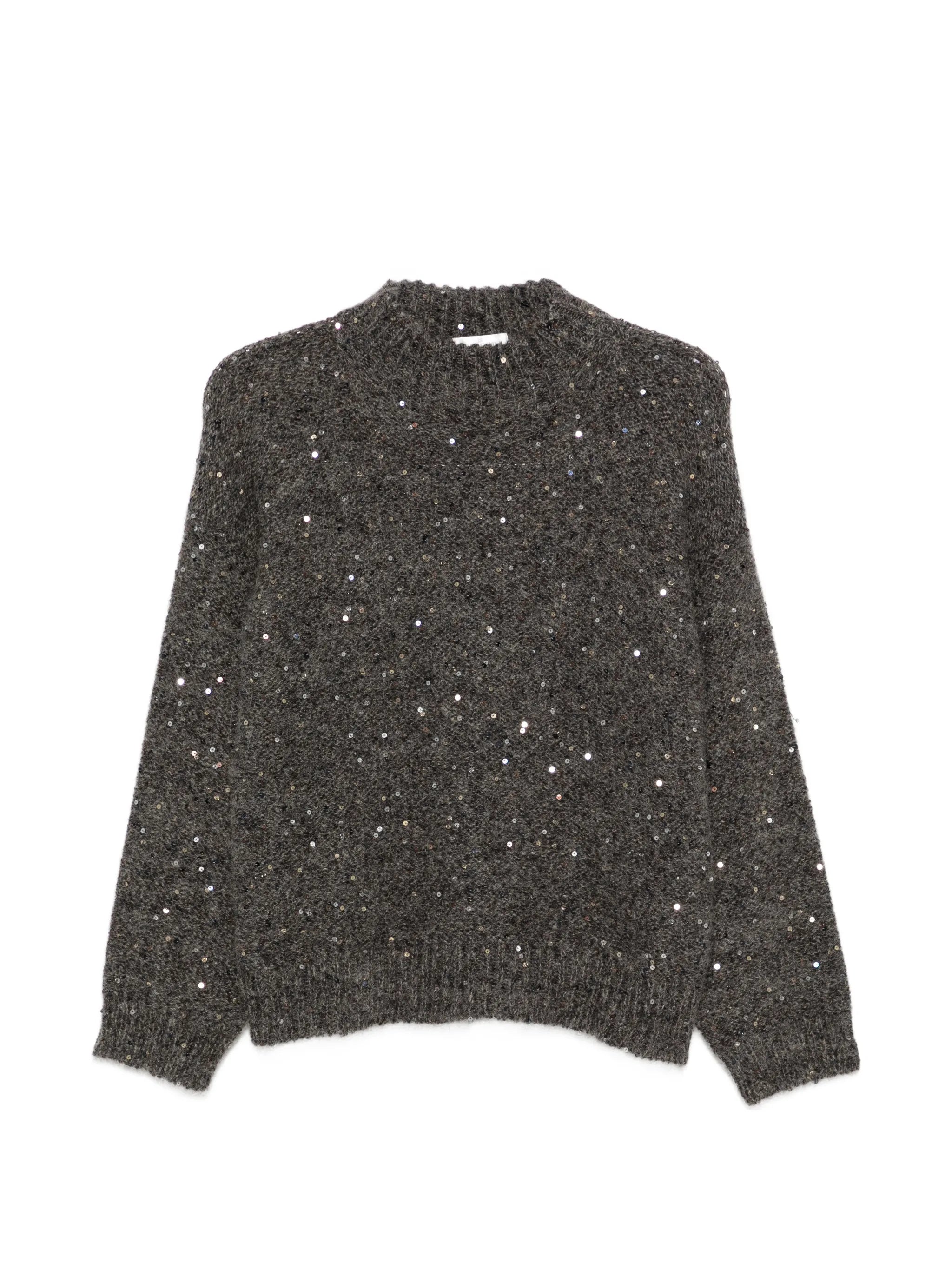 Panicale Panicale Sequin-embellished High-neck Sweater
