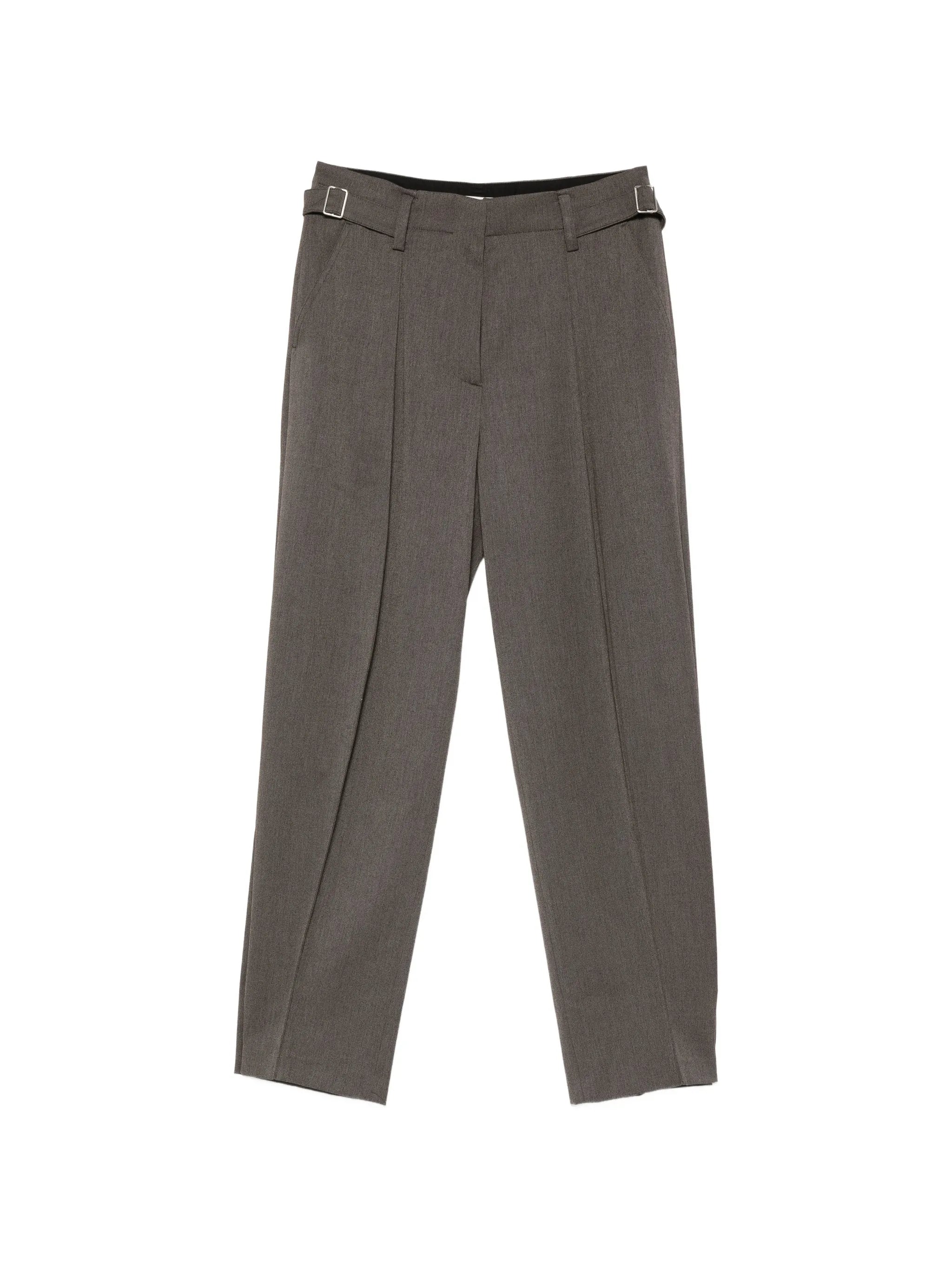 System System Buckle-detail Pressed-crease Tailored Trousers